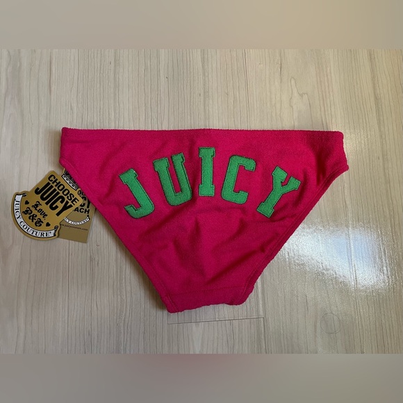 Juicy Couture Other - Juicy Couture Terry Cloth NWT Pink & Green JUICY Bottom 🩷💚